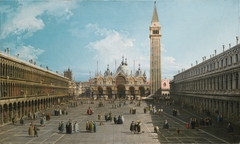 Venice: A View of Piazza San Marco looking East towards the Basilica by Canaletto