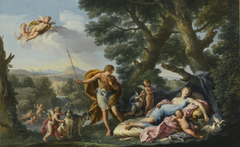 Venus and Adonis by Andrea Locatelli