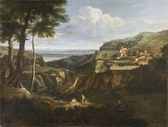 View of the Hermitage of Camaldoli near Frascati by Gaspard Dughet