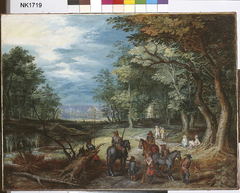 Wachtpost in een bos by Jan Brueghel the Elder