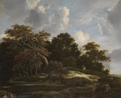 Waldlandschaft mit Hasenjagd by Jacob van Ruisdael