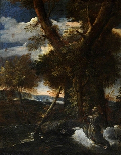 Wild Landscape with Saint Francis receiving the Stigmata by Anonymous