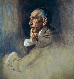 William Morris Hughes, 1862 - 1952. Prime Minister of Australia. (Study for portrait in Statesman of the Great War) by James Guthrie