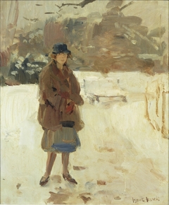 Winter in het Haagse bos by Isaac Israels