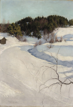 Winter Landscape, Myllykylä by Pekka Halonen