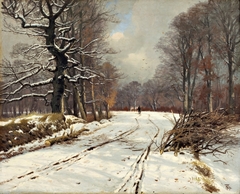 Winter landscape of forests near Hillerød by Thorvald Niss