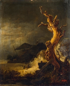 Winter Landscape with a Dead Tree by Jacob van Ruisdael