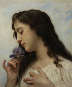 Woman with Iris by William-Adolphe Bouguereau