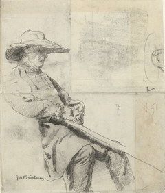 Zittende herder by George Hendrik Breitner