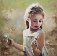 "Portrait of a little girl" by Οδυσσέας Οικονόμου