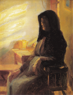 A blind woman in her room. Study by Anna Ancher