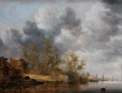 A Dutch Riverbank by Salomon van Ruysdael