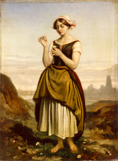 A French Peasant Girl by Dominique Papety