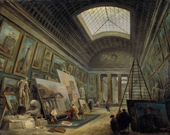 A Gallery in the Museum by Hubert Robert