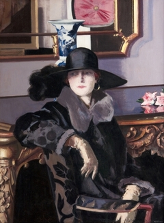 A Lady in Black by Francis Cadell