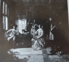 A Merry Company with a Trumpeter by Pieter de Hooch