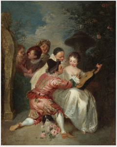 A Musical Party (Le Conteur) by Jean-Antoine Watteau