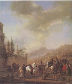 A Riding-School in the Open by Philips Wouwerman