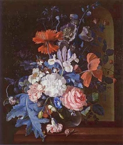 A Vase of Flowers by Justus van Huysum I