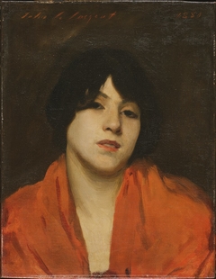 A Venetian Woman in a Scarlet Shawl ("Gigia Viani") by John Singer Sargent