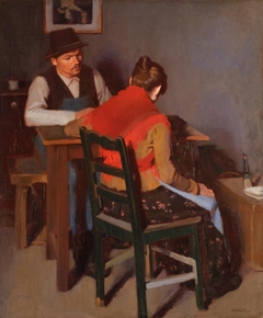 A Young Man and a Girl (1904) by Adolf Fényes