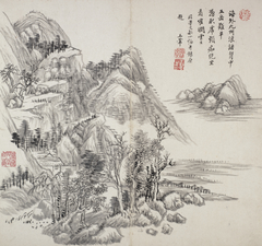 album after old masters and poems by Wang Hui