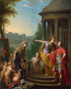 Allegorie auf die Übertragung der kaiserlichen Galerie in das Belvedere by Vinzenz Fischer