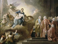 Allégorie de la naissance du Dauphin.22 Octobre 1781 by François-Guillaume Ménageot