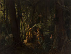 Amazonian Indians Worshiping the Sun God by François-Auguste Biard