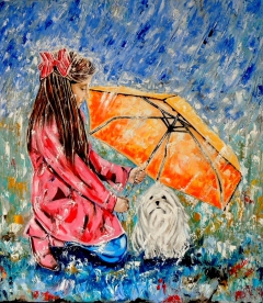 Amigas bajo la lluvia / Friends under the rain by Alfredo Alonso López