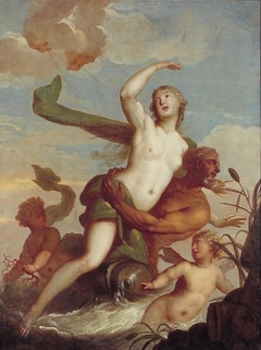 Amphitrite en Neptunus by Mattheus Terwesten