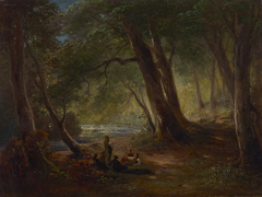 An der Würm bei Mühltal by Ludwig Gebhardt