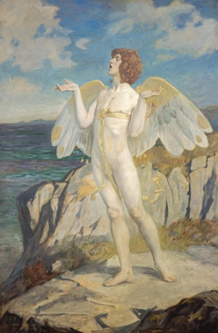 Angus Og, God of Love and Courtesy, Putting a Spell of Summer Calm on the Sea by John Duncan