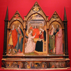 Annunciation with four Saints by Bicci di Lorenzo