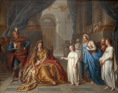 Athalie interroge Joas by Charles-Antoine Coypel