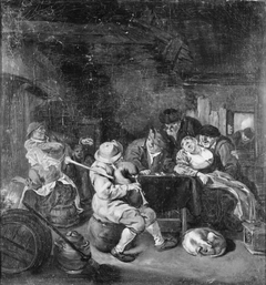 Bagpiper at an Inn by Cornelis Dusart