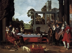 Banchetto all'aria aperta by Willem Pieterszoon Buytewech