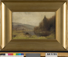 Berglandschap met vijver by Ludvig Skramstad