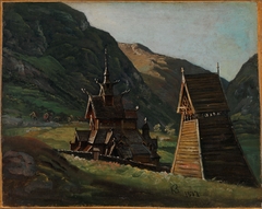 Borgund Stave Church in Lærdal by Knud Baade