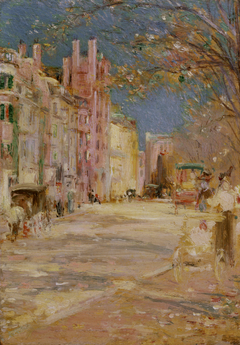 Boston Street Scene (Boston Common) by Edward Mitchell Bannister