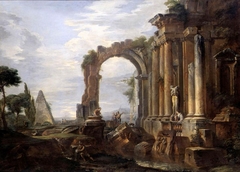 Capriccio of Classical Ruins by Giovanni Paolo Panini