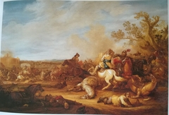 Cavalry Battle by Abraham van der Hoef