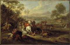 Choc de cavalerie ou Combat de cavalerie by Adam Frans van der Meulen