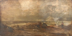 Coast scene with soldiers by Anonymous