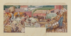 Cotton Scene (Study for Hartselle, Alabama Post Office Mural) by Ferol Sibley Warthen