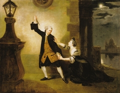 David Garrick as Jaffier, Susannah Maria Cibber as Belvidera in Venice Preserved, or The Plot Discovered by Johann Zoffany