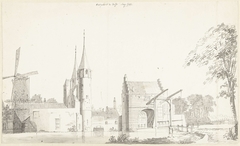 De Oostpoort te Delft by Pieter Jan van Liender