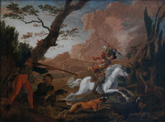 Deer hunting by Abraham Hondius