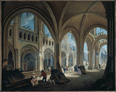 Démolition de l'église Saint-Jean-en-Grève, en 1800 (P87) by Pierre-Antoine Demachy