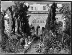 Der Garten des Generalife bei Granada by Ludwig Hans Fischer